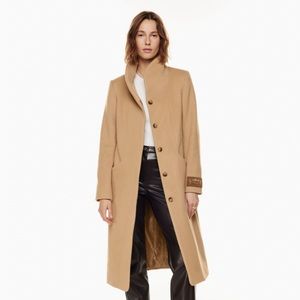 Aritzia Wilfred The Cocoon Long Coat XXS Gold Camel